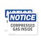 Signmission Compressed Gas Inside OSHA Notice Sign, Vinyl Decal, 7in W x 5in L, 2PK OS-2PACK-NS-D-57-L-10750 - alternate 1